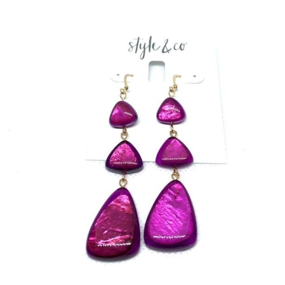 NEW! Resin triple drop earrings Style&Co